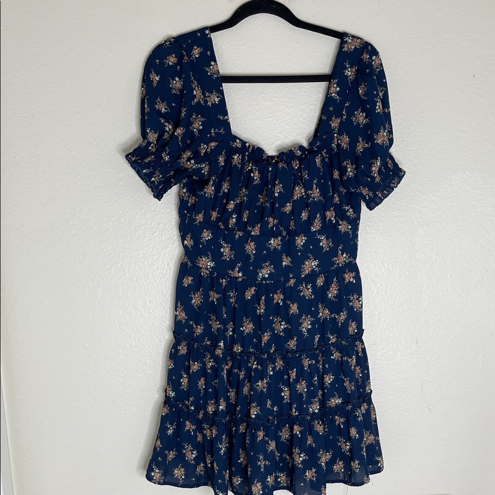 Trixxi Navy Floral Mini Dress